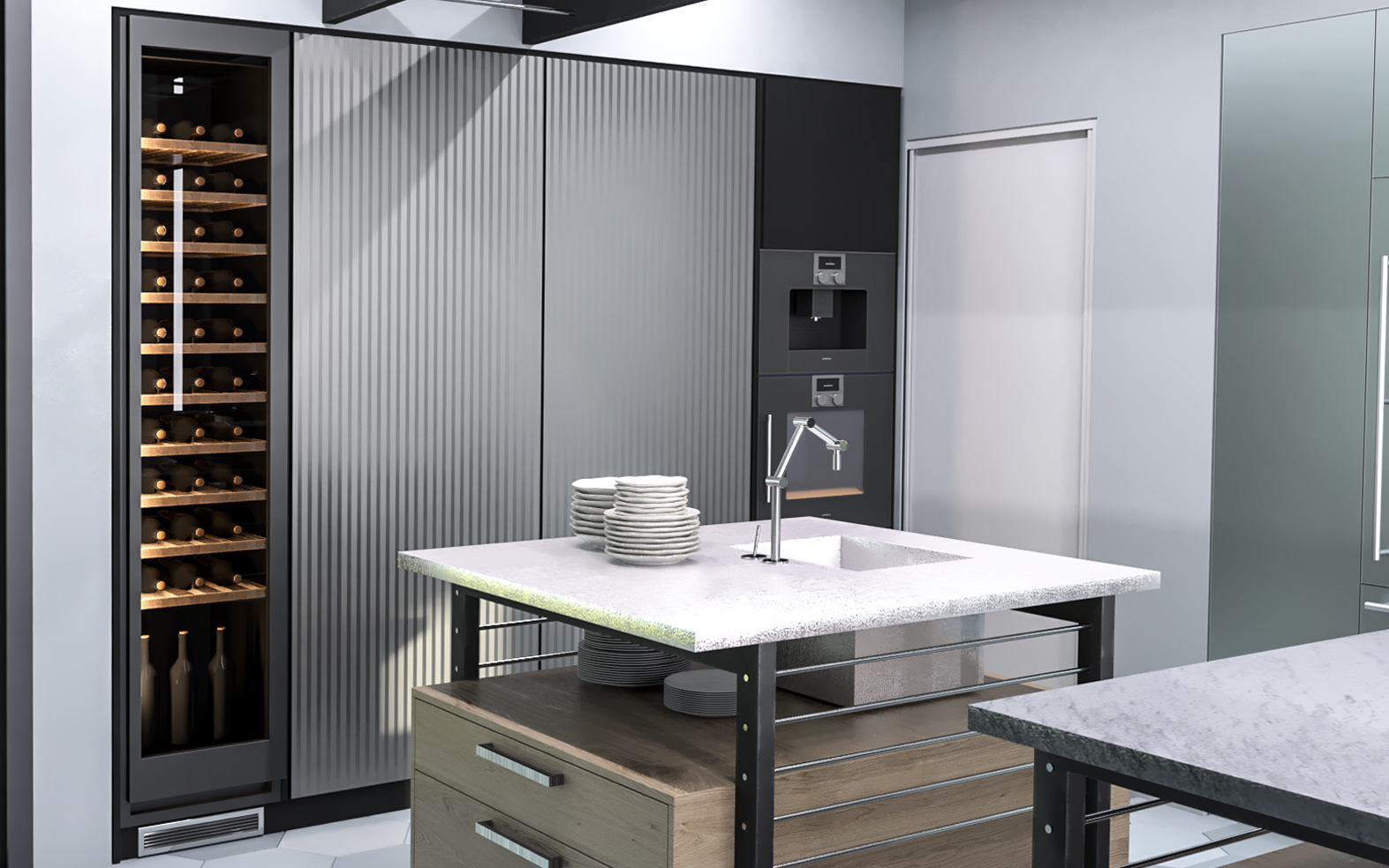 imagen de Eggersmann Works visualización de la cocina en 3d max corona render