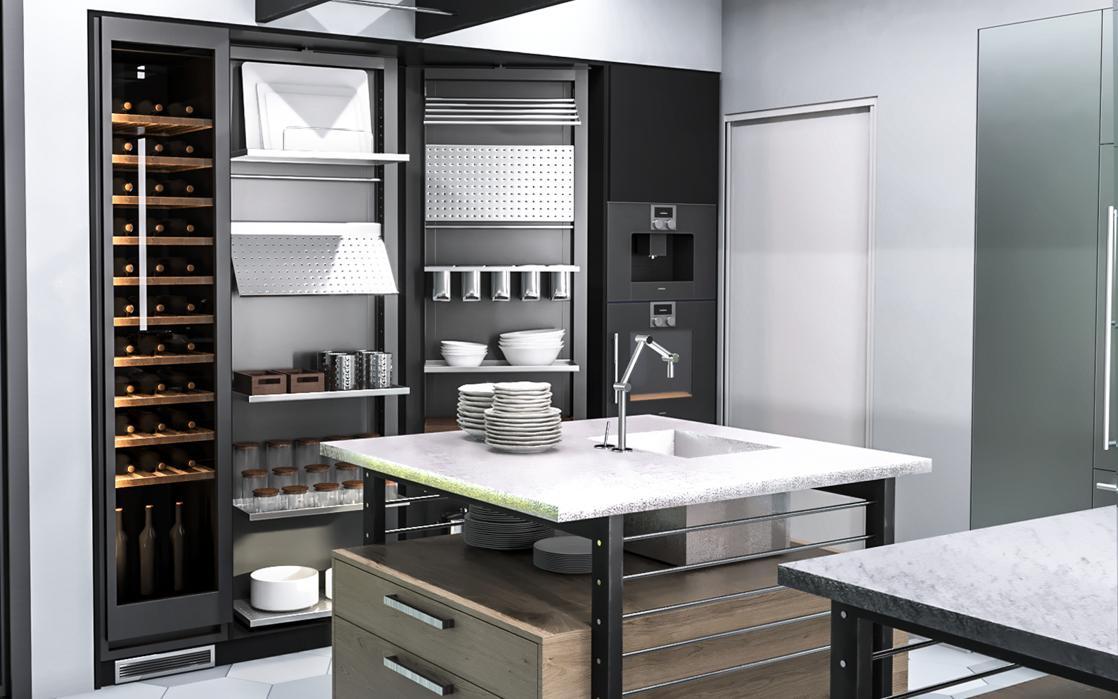 imagen de Eggersmann Works visualización de la cocina en 3d max corona render