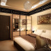 bedroom in a two-room apartment series p-111m in Cinema 4d vray image
