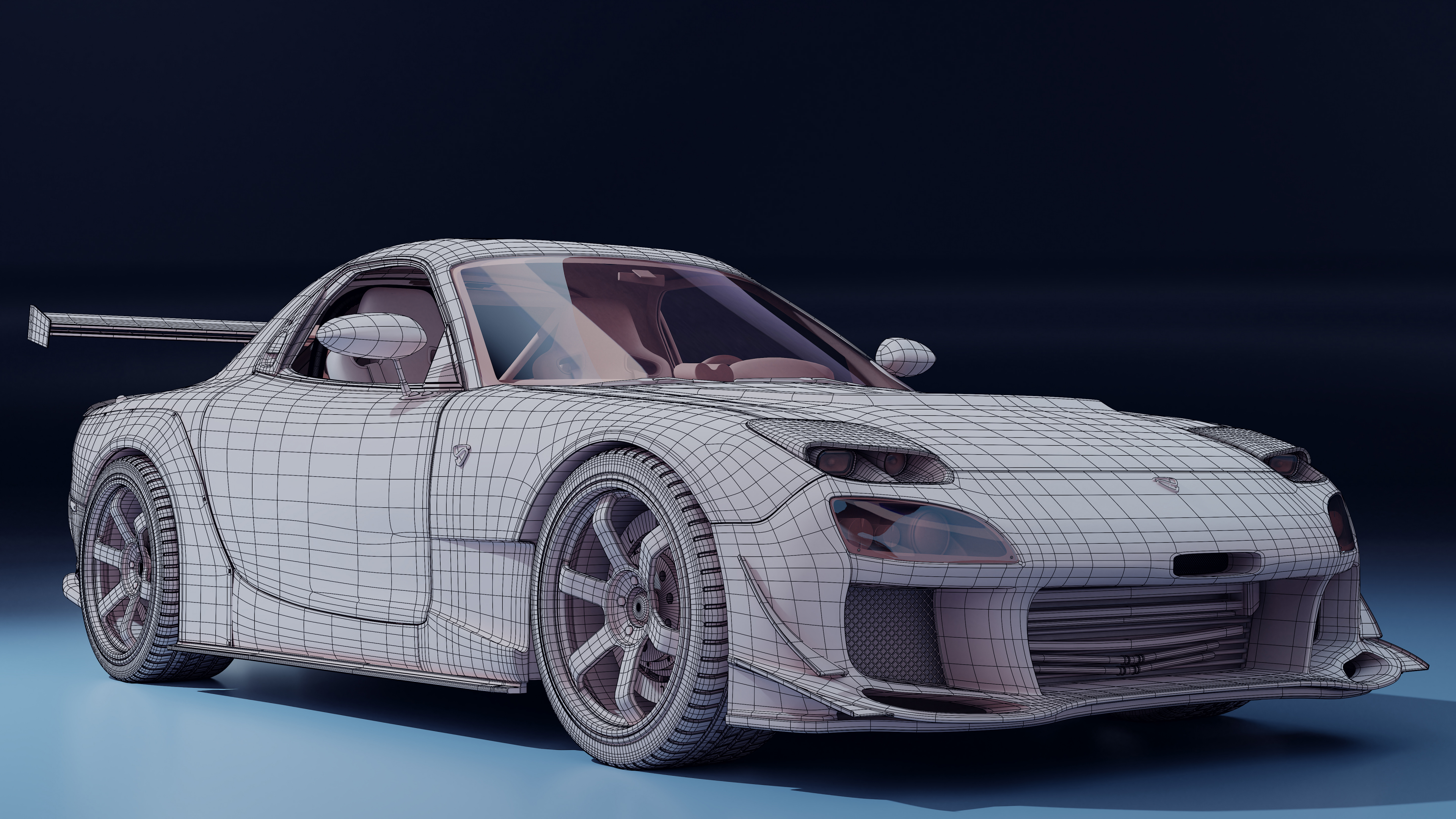 Mazda RX-7 in Blender cycles render image