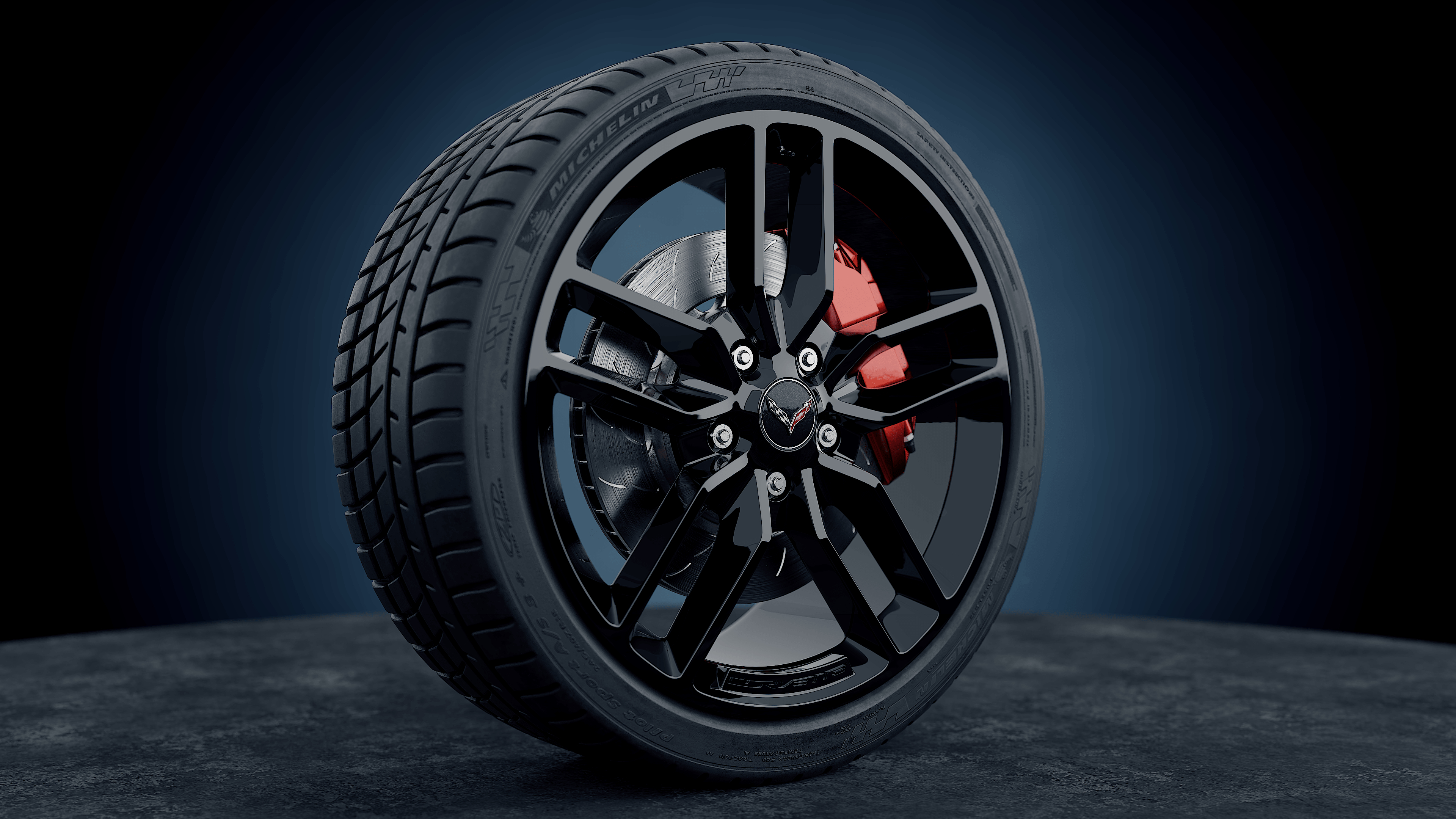 Chevrolet-Korvette in Blender cycles render Bild