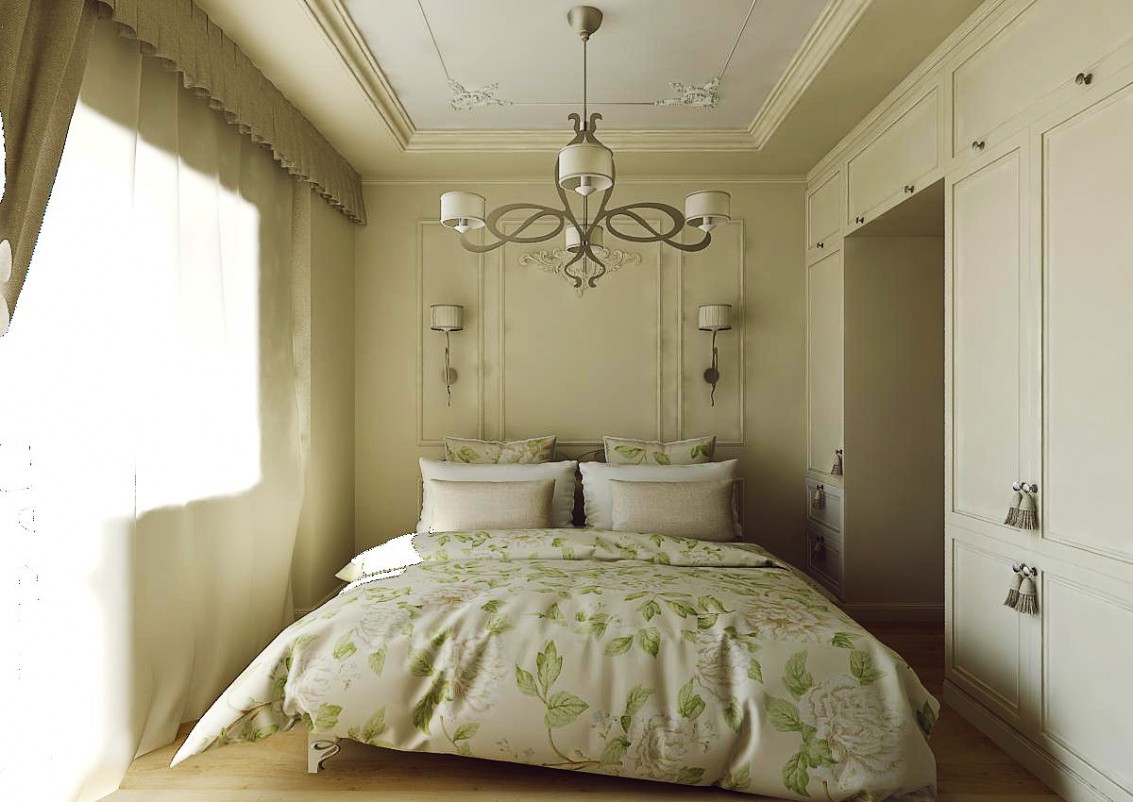 Bedroom European style in 3d max vray image
