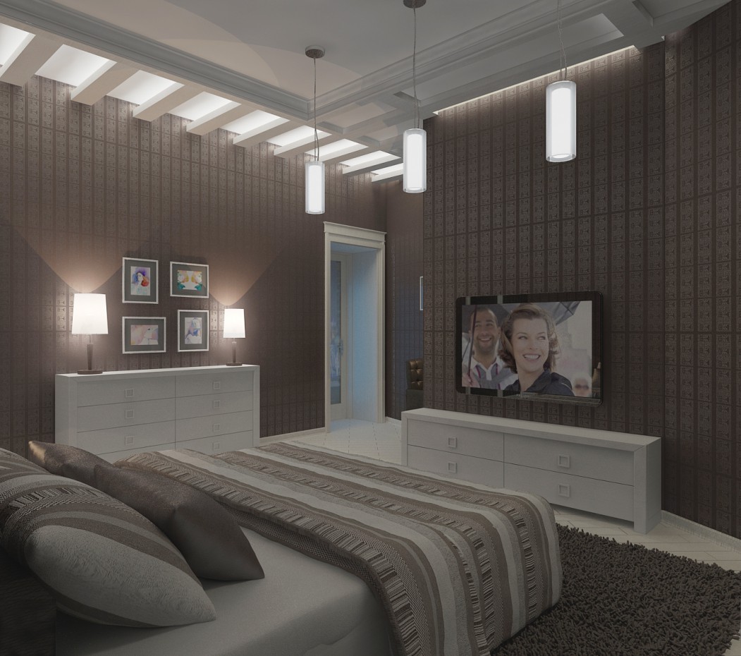 imagen de dormitorio para un hombre en 3d max vray