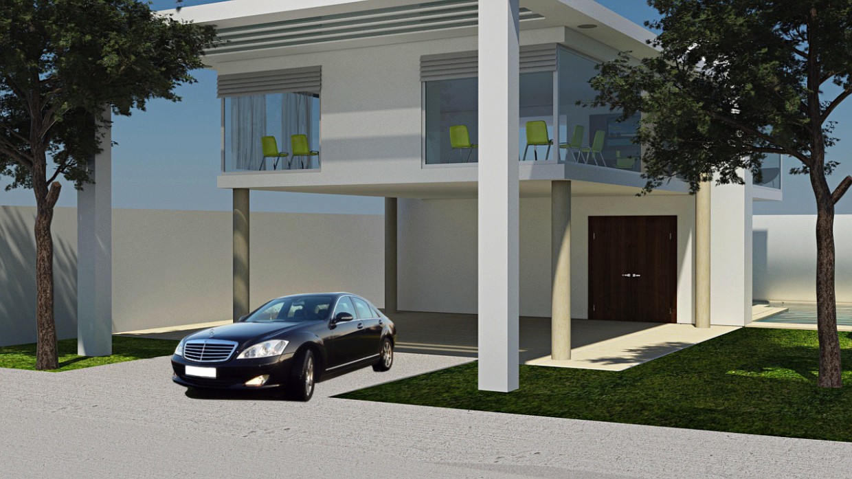 House in 3d max mental ray image