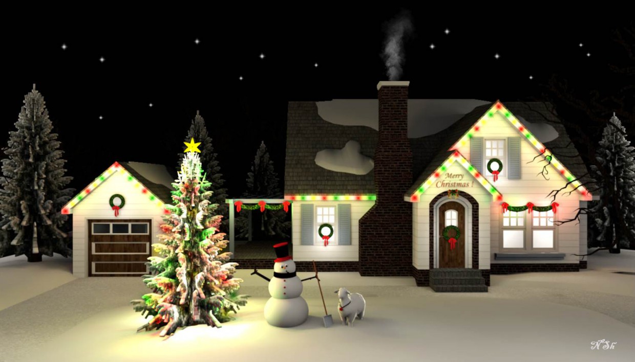 Christmas night. in Other thing vray image