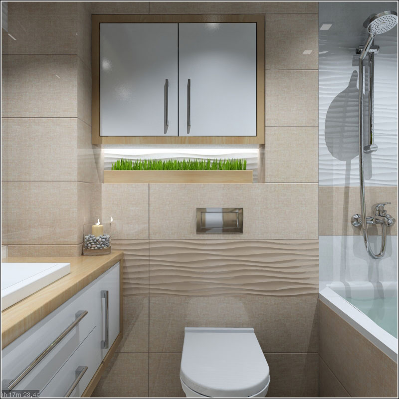 Дизайн інтер'єру ванної в Чернігові в 3d max vray 1.5 зображення