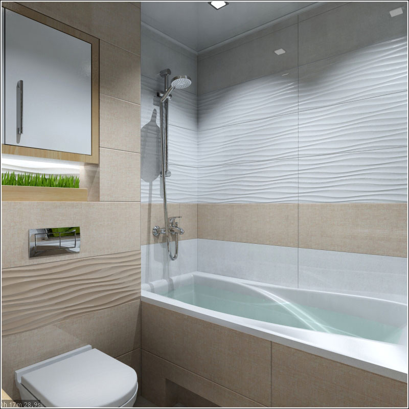 Innenarchitektur eines Badezimmers in Tschernihiw in 3d max vray 1.5 Bild