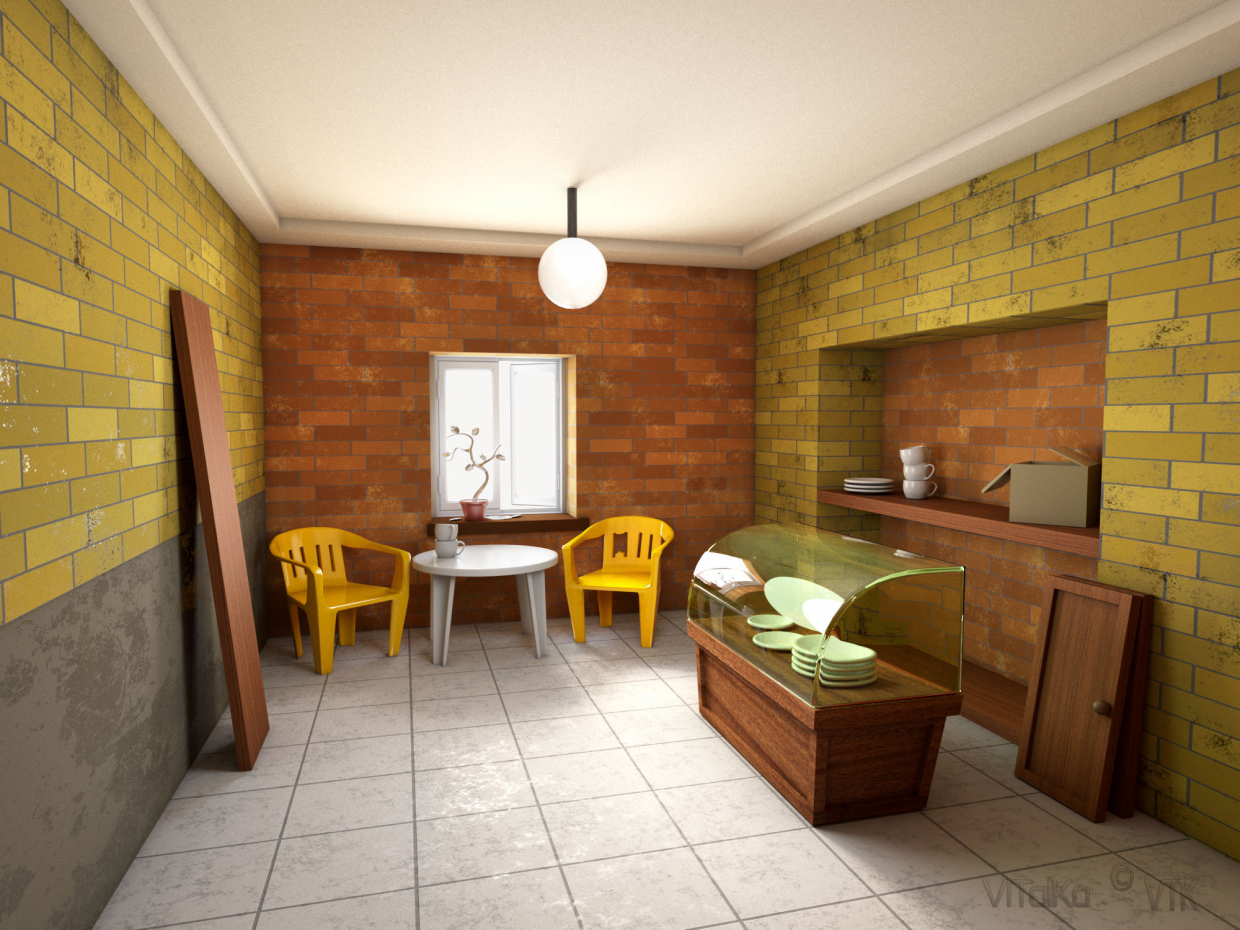खेल का कमरा 3d max corona render में प्रस्तुत छवि