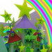 Mondo di stelle castelli in 3d max vray immagine