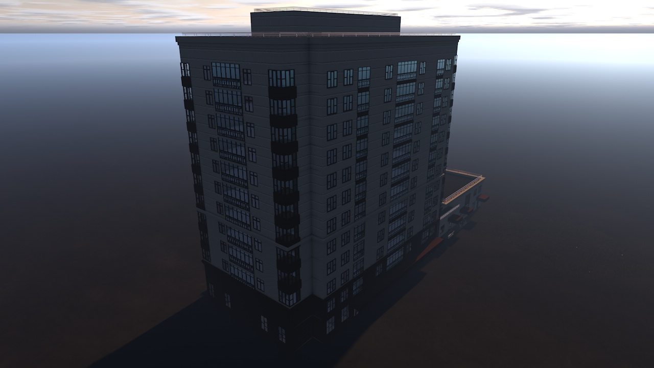 Apartment building in Cinema 4d Other image