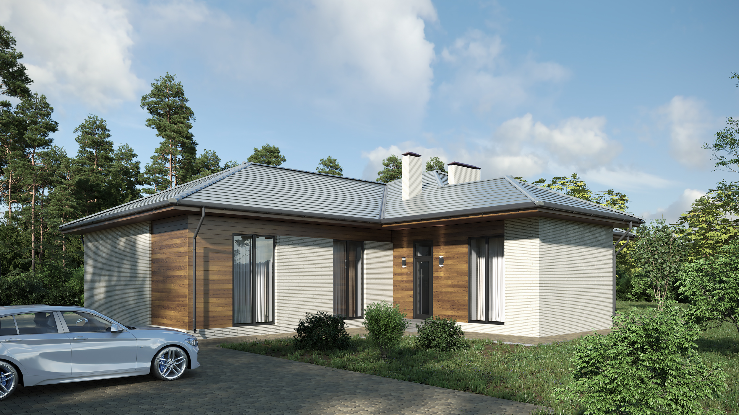 Guest House in 3d max corona render image