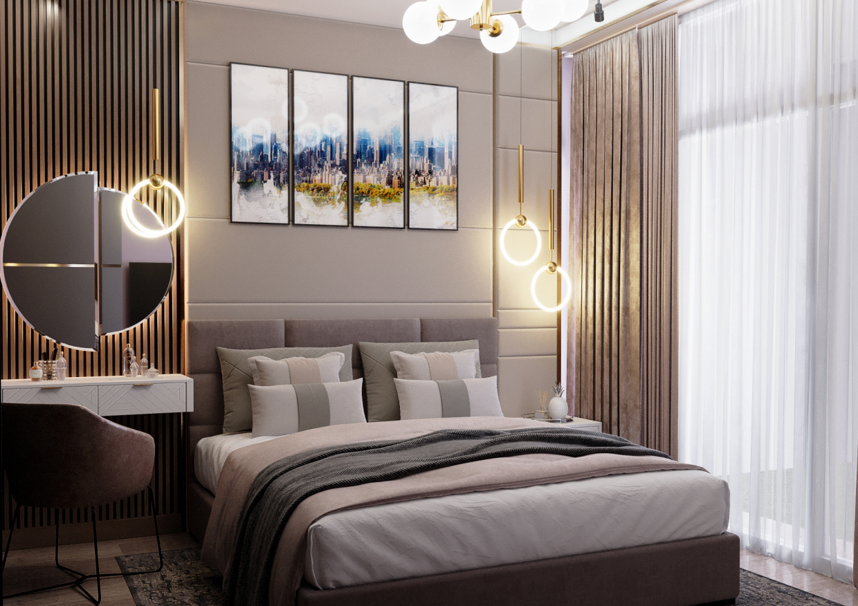 imagen de Dormitorio en 3d max corona render