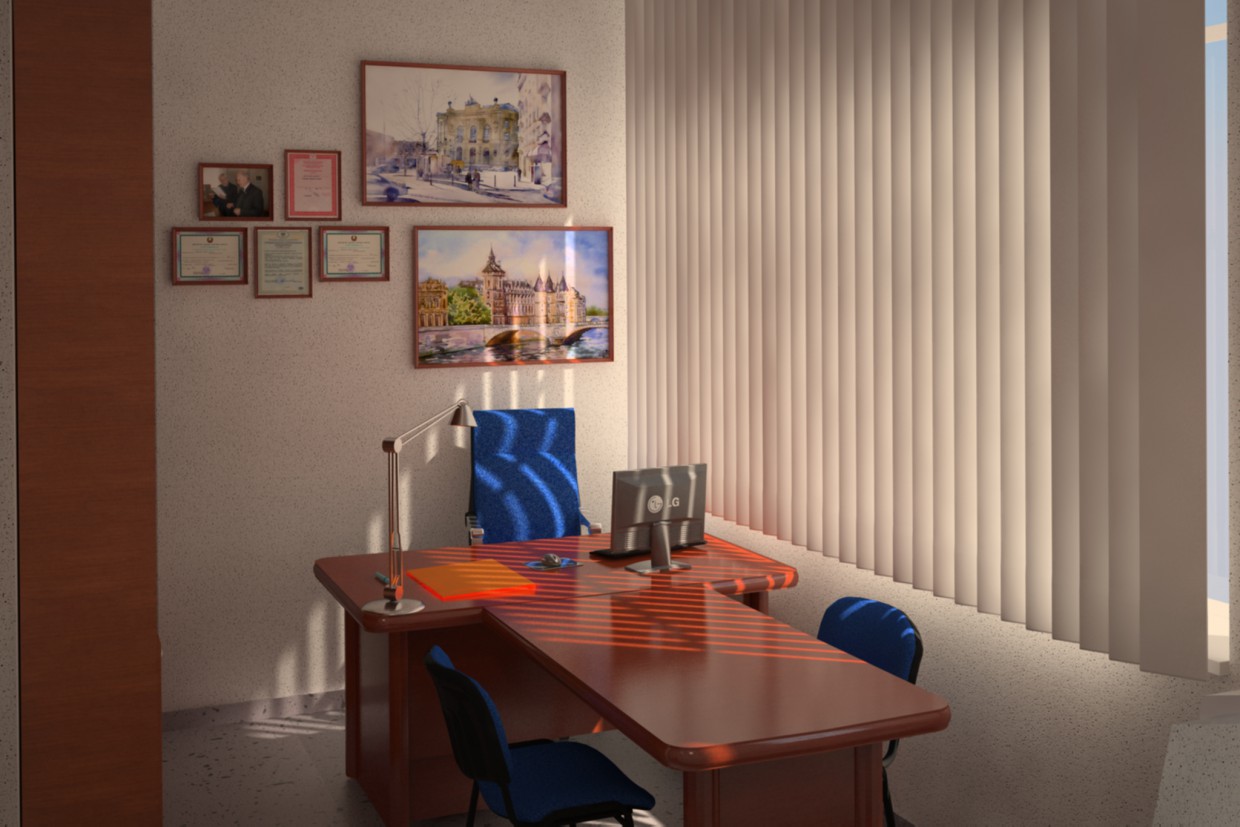 Study room in 3d max vray image