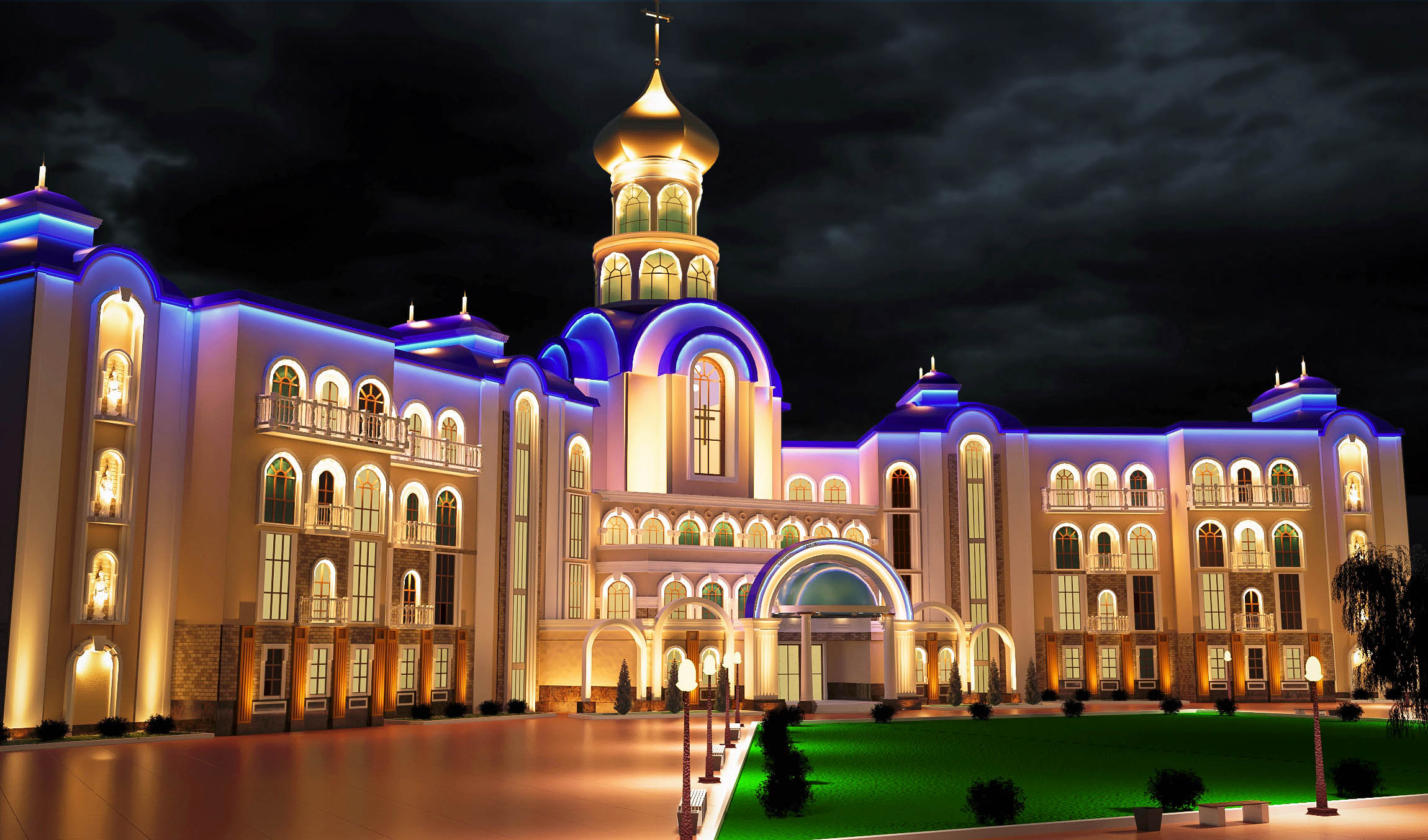 ODESSA CATHEDRAL SCHOOL (V-Ray) in 3d max vray 3.0 image