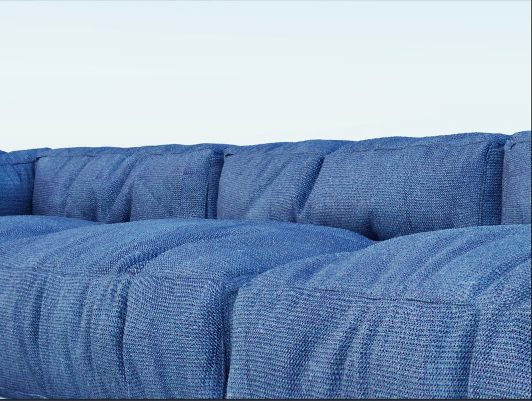 imagen de experimento de sofá en 3d max corona render