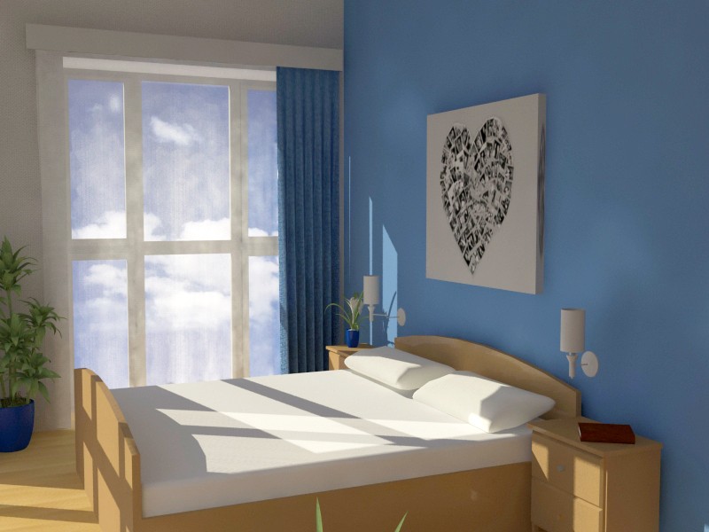 Camera da letto nuziale in 3d max vray immagine