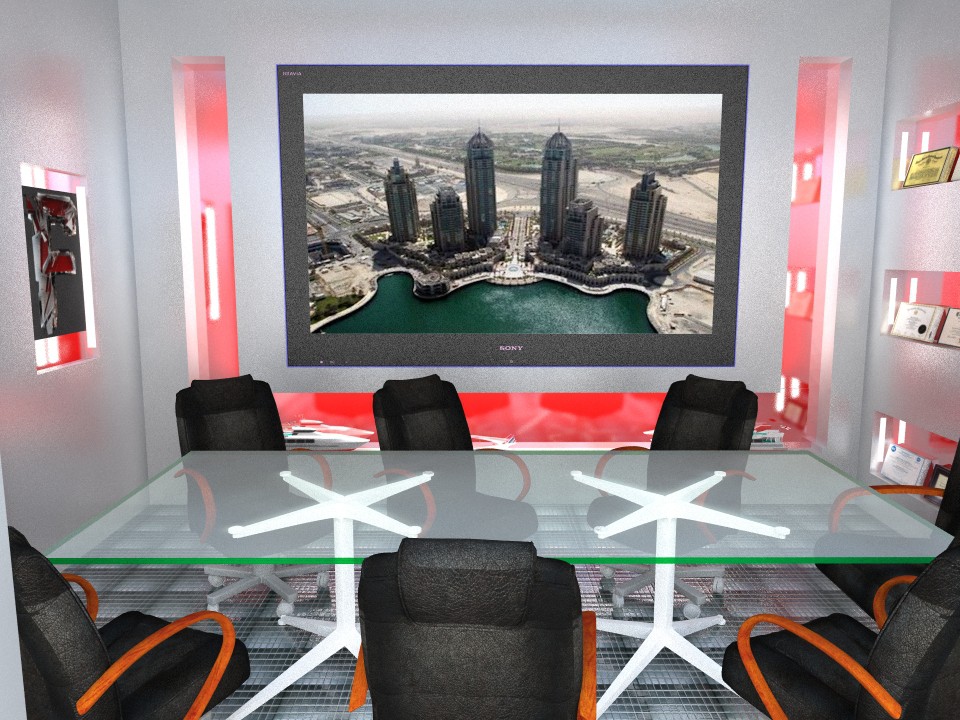 imagen de Oficina del futuro en 3d max vray