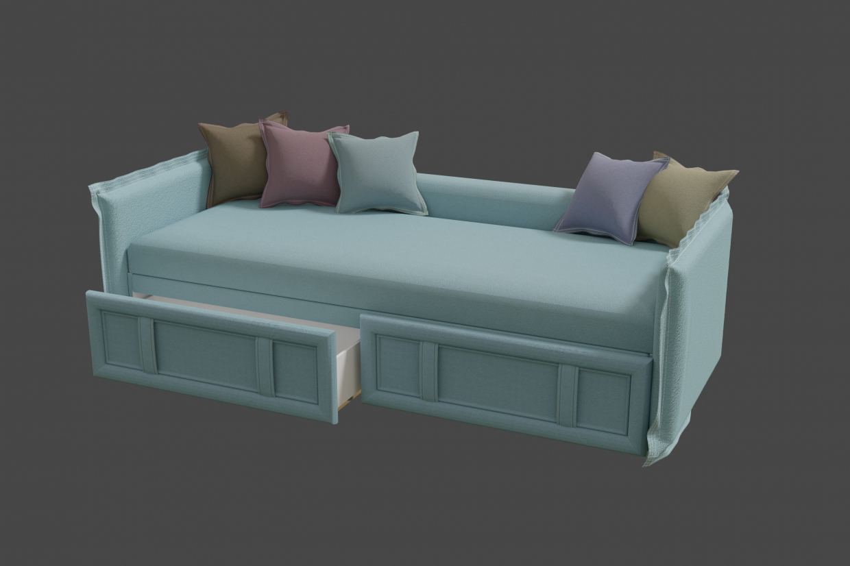 Sofa in Blender cycles render image