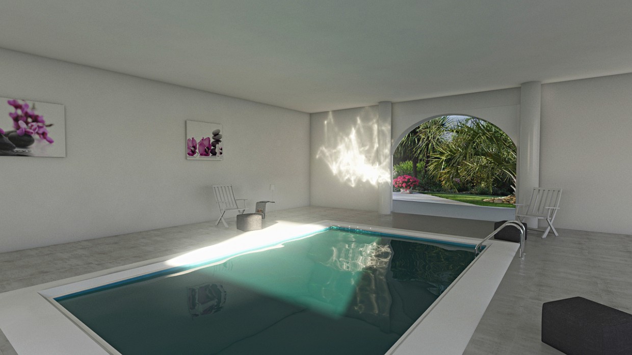 piscina in 3d max mental ray immagine