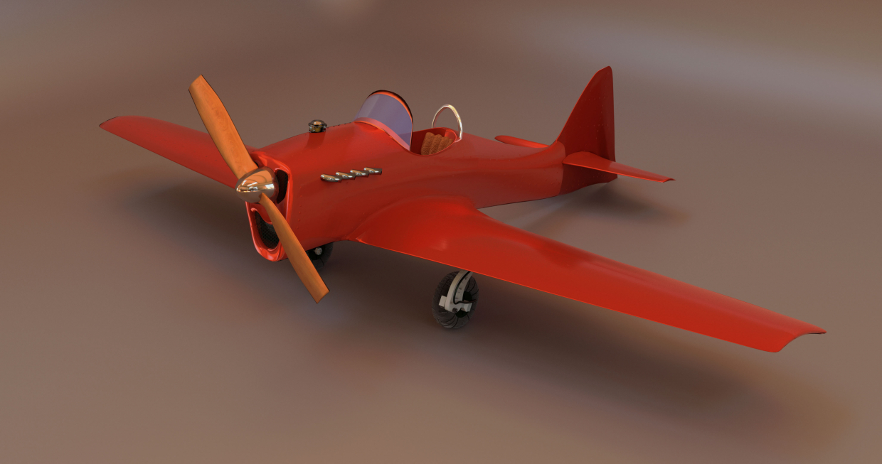 विमान Blender cycles render में प्रस्तुत छवि