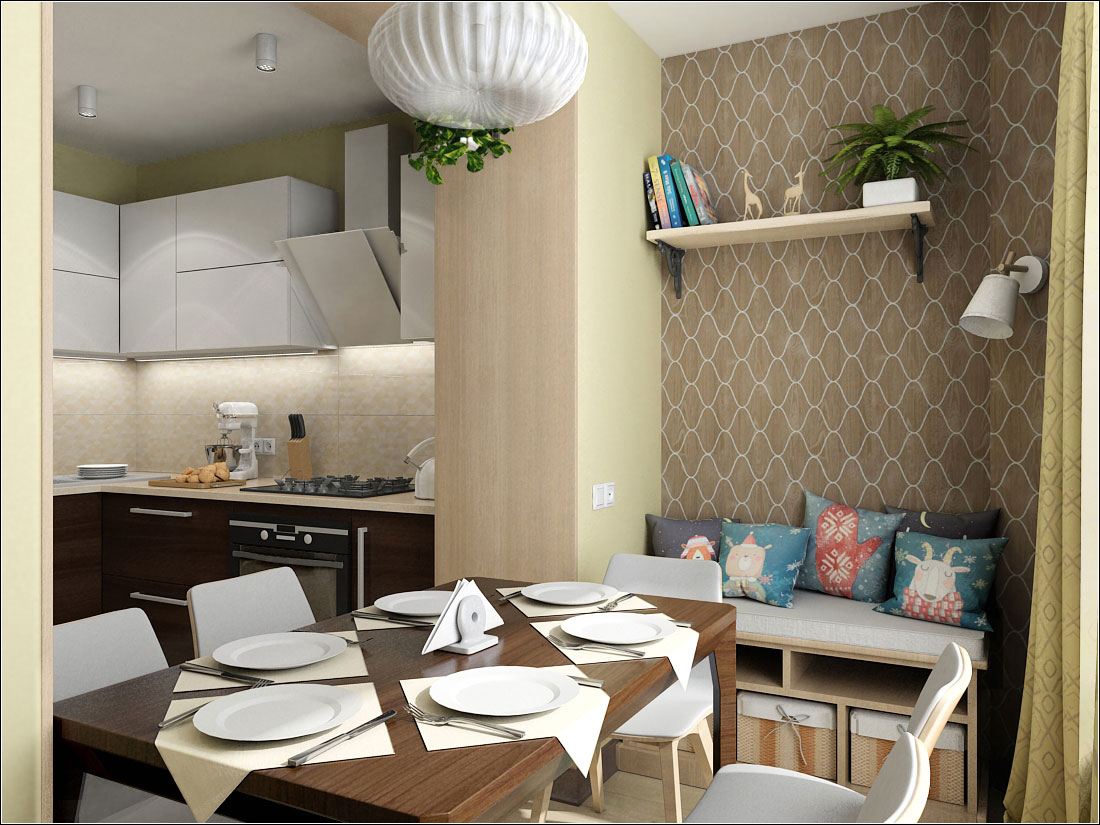 Design de interiores de cozinha em Kiev em 3d max vray 1.5 imagem
