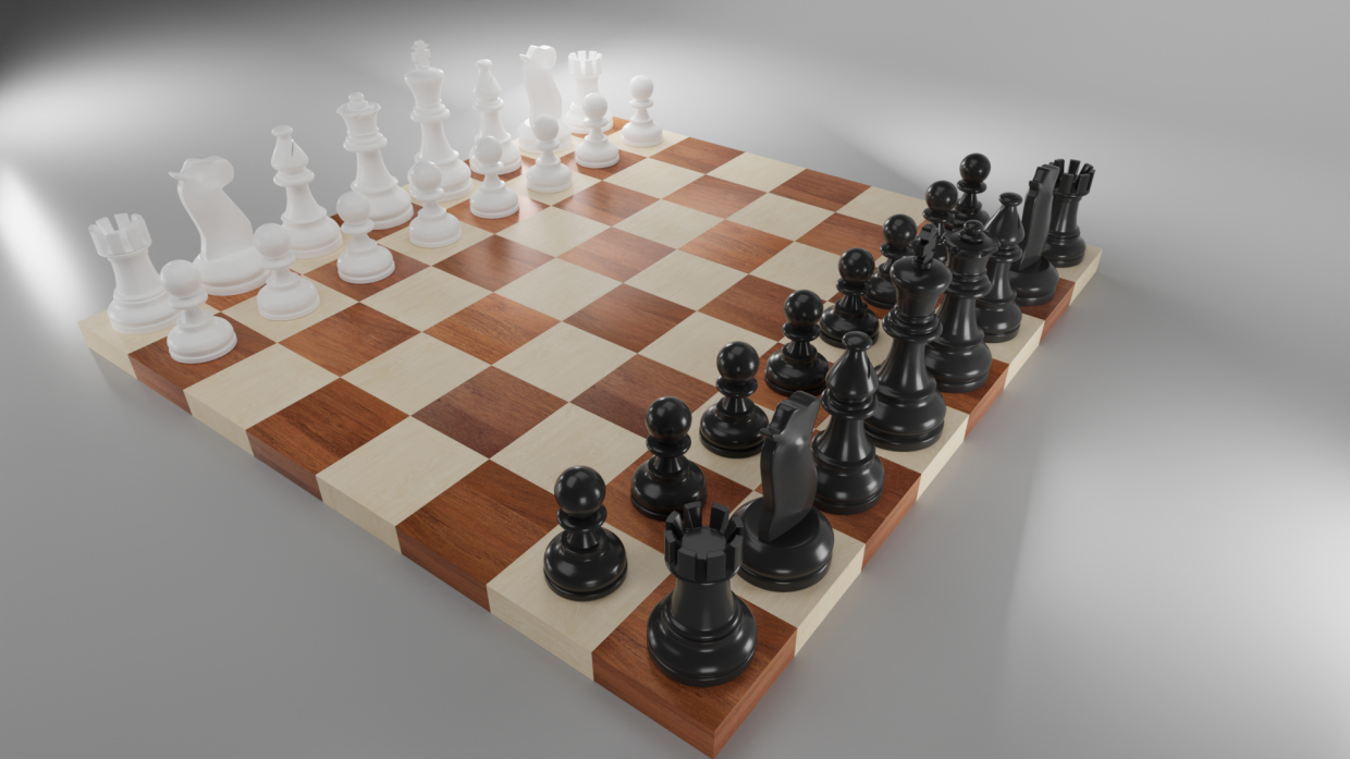 satranç satranç in Blender cycles render resim