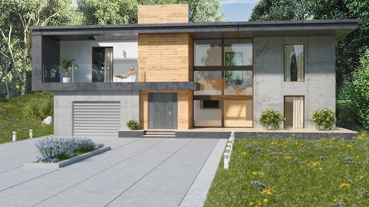 Summer House в 3d max corona render изображение