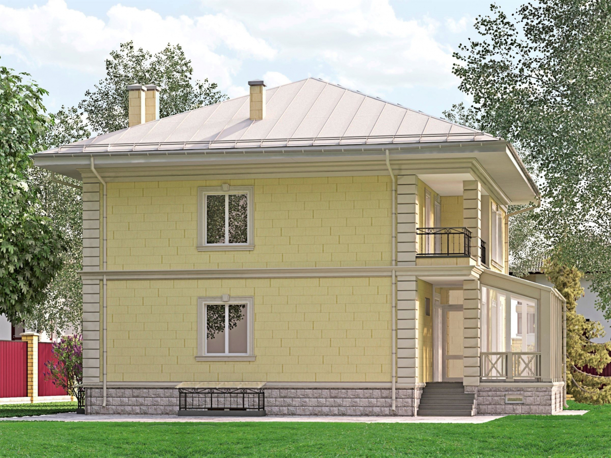 Country house in 3d max vray 3.0 image
