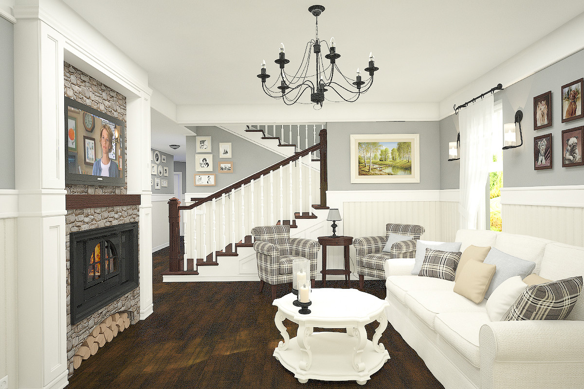House in American style in 3d max vray 3.0 image