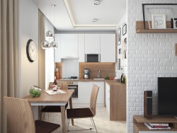 Wohnzimmer-Küche-Combo