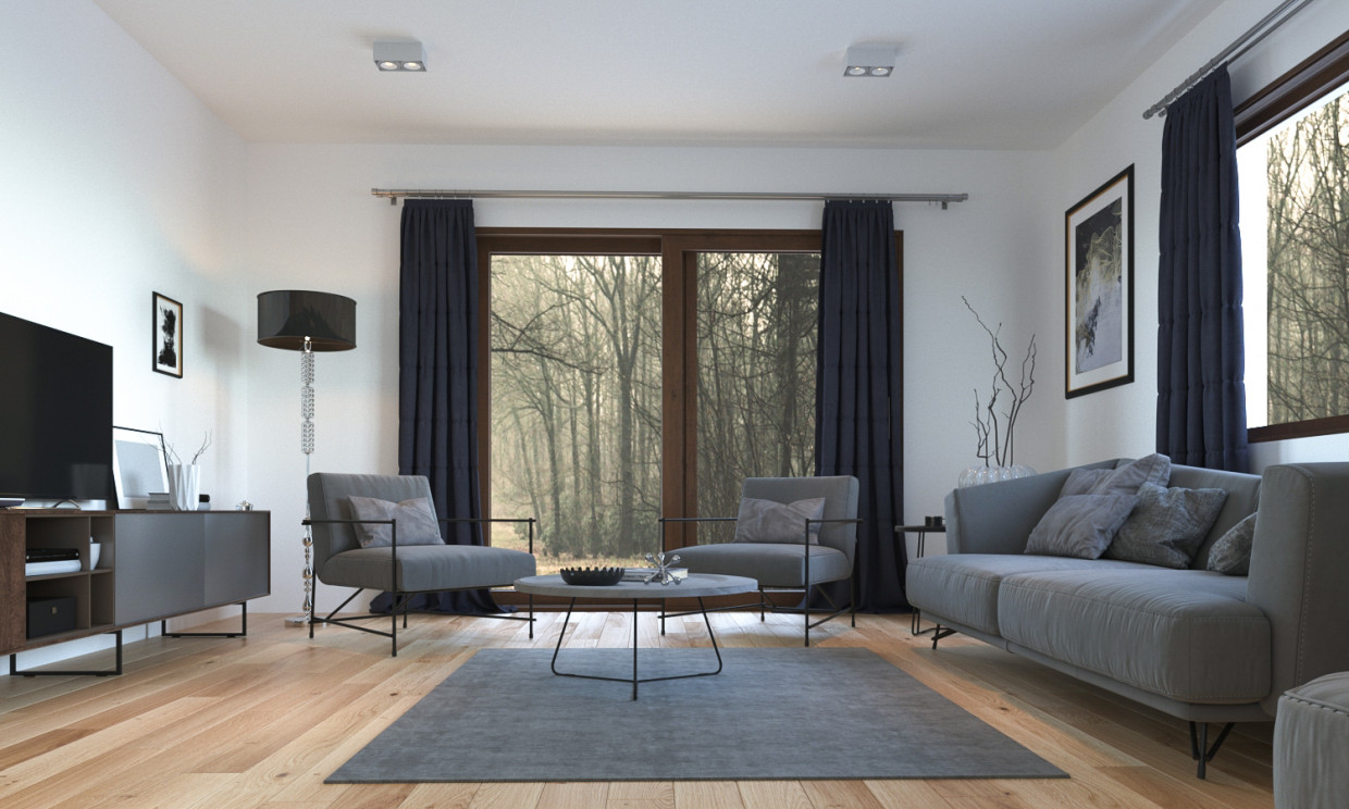 living room in 3d max corona render image