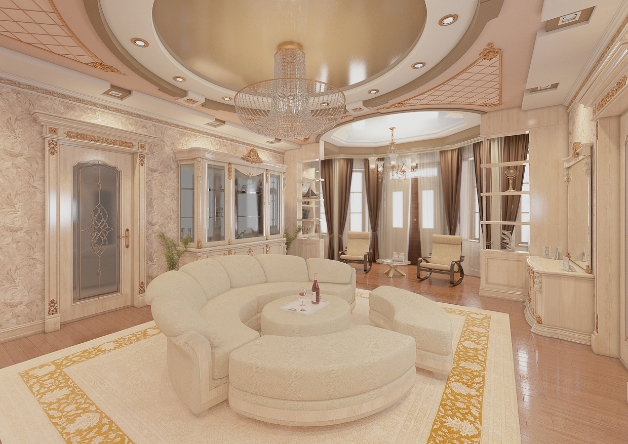 Hall-Livingroom in 3d max vray 3.0 image