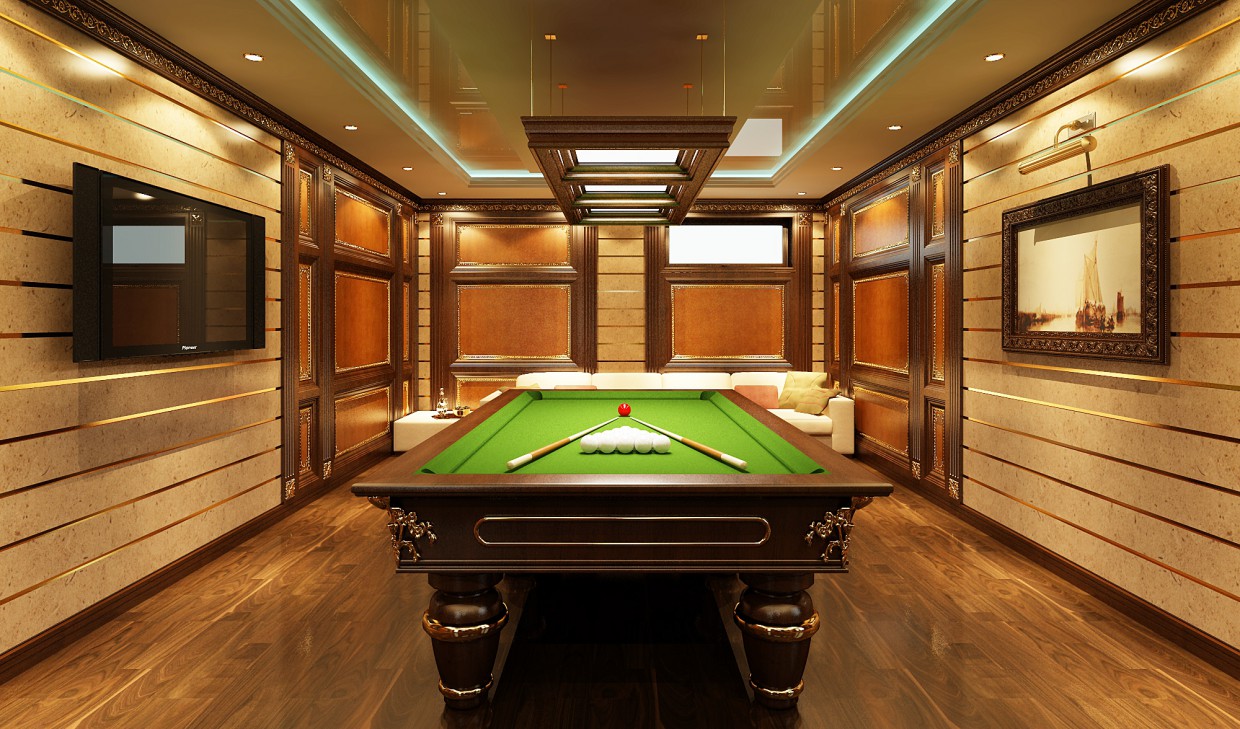 Billiard Room in 3d max vray image