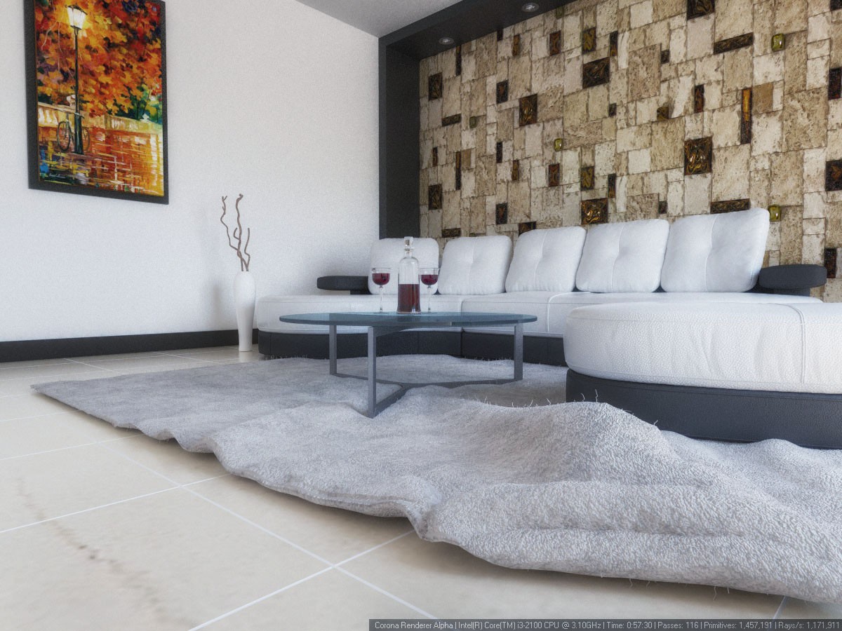 Livingroom 3d max corona render में प्रस्तुत छवि