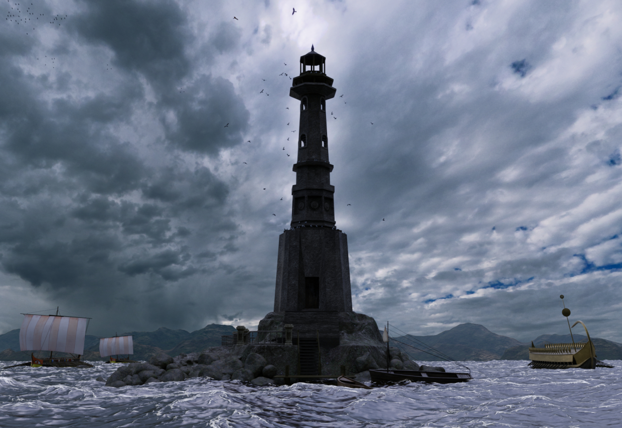 lighthouse in Blender cycles render image