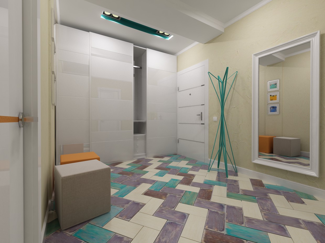 Apartment for a young family in 3d max vray image