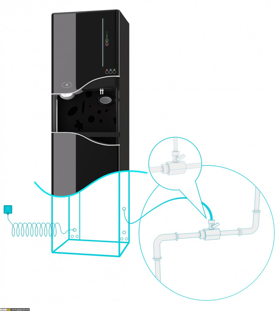 Refroidisseur d’eau dans 3d max vray image