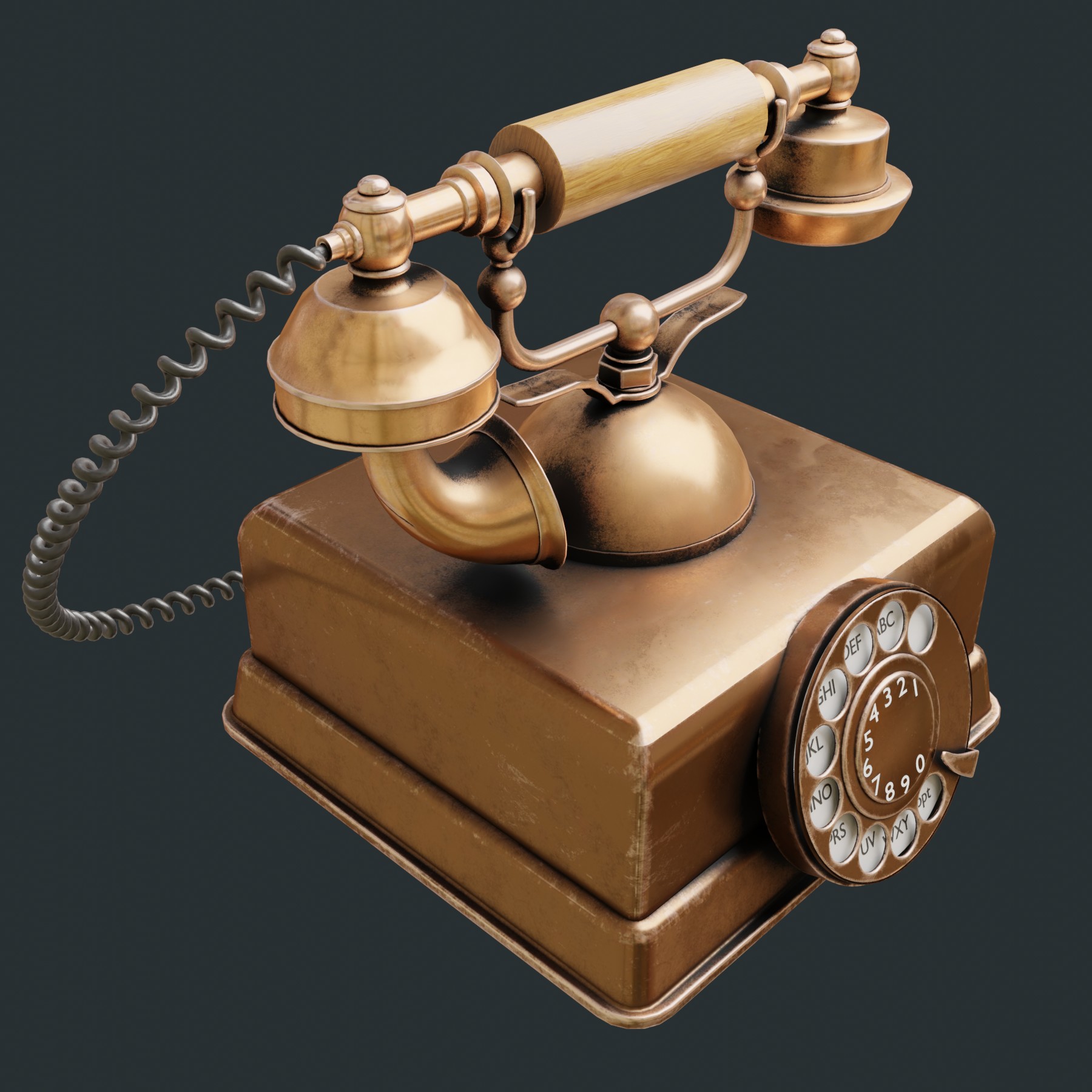 Telefono vintage in Blender cycles render immagine