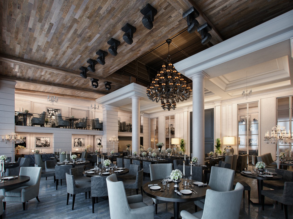 Restaurant in 3d max vray 3.0 image