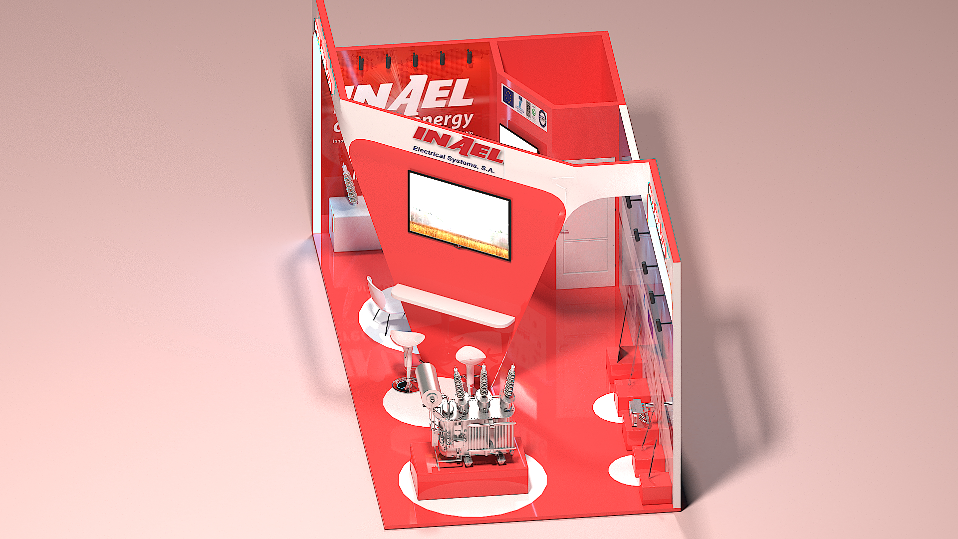 Выставочный стенд INAEL в 3d max vray 3.0 изображение