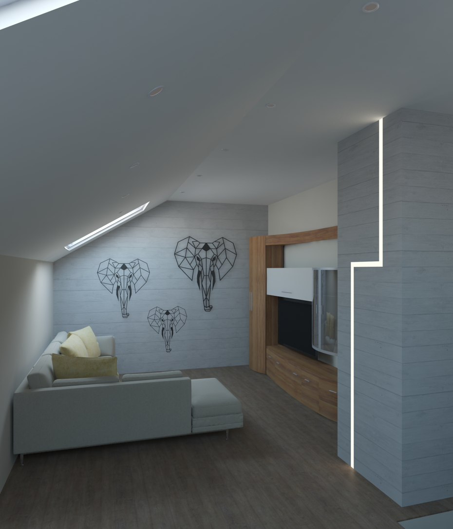 Lounge under the roof in 3d max vray 3.0 image