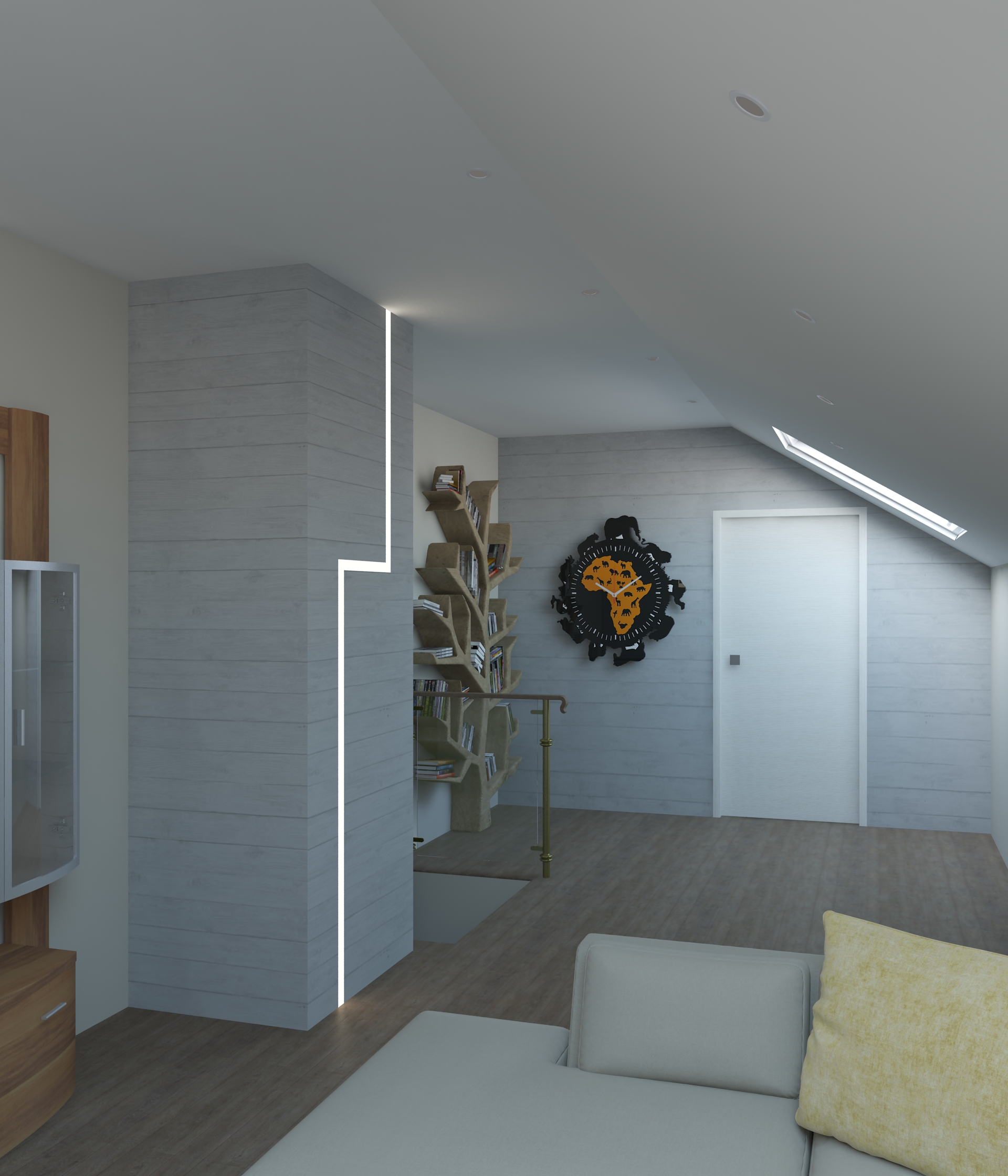 Lounge under the roof in 3d max vray 3.0 image