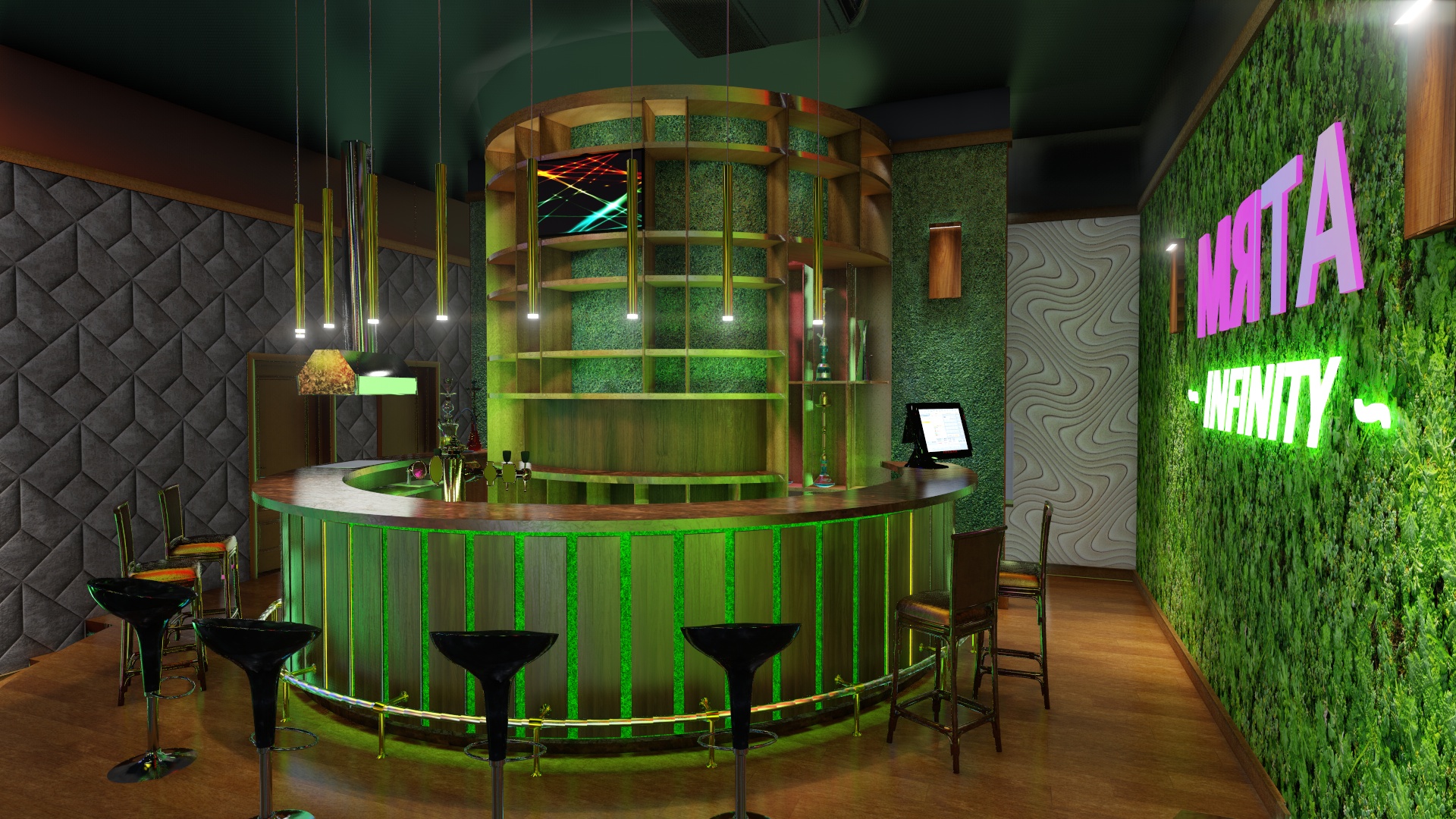 3D Video presentation Lounge Hookah bar. (Video attached) in Cinema 4d Other image