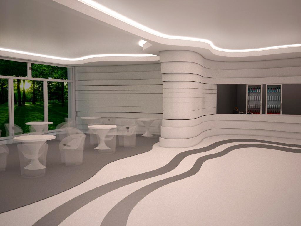 School canteen in 3d max vray image