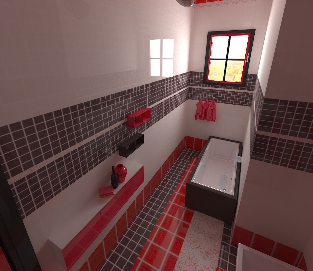 WC in a hotel room in 3d max vray image