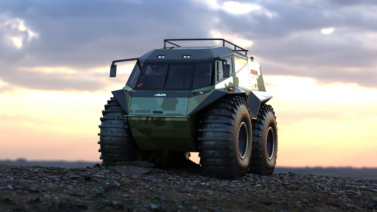 Floating all-terrain vehicle concept in 3d max vray 5.0 image
