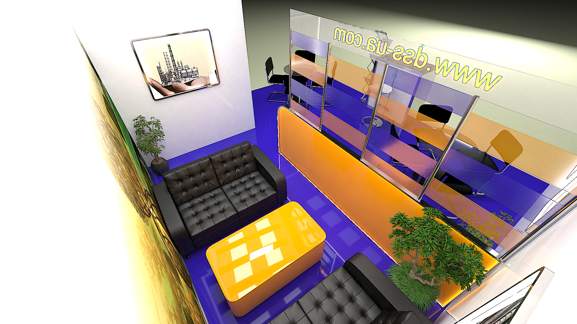 exhibition stand DNIPROSPETSSTAL in 3d max vray 3.0 image