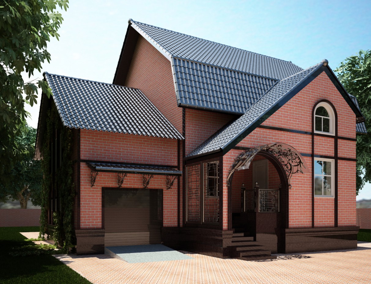 Cottage in 3d max vray 2.0 image