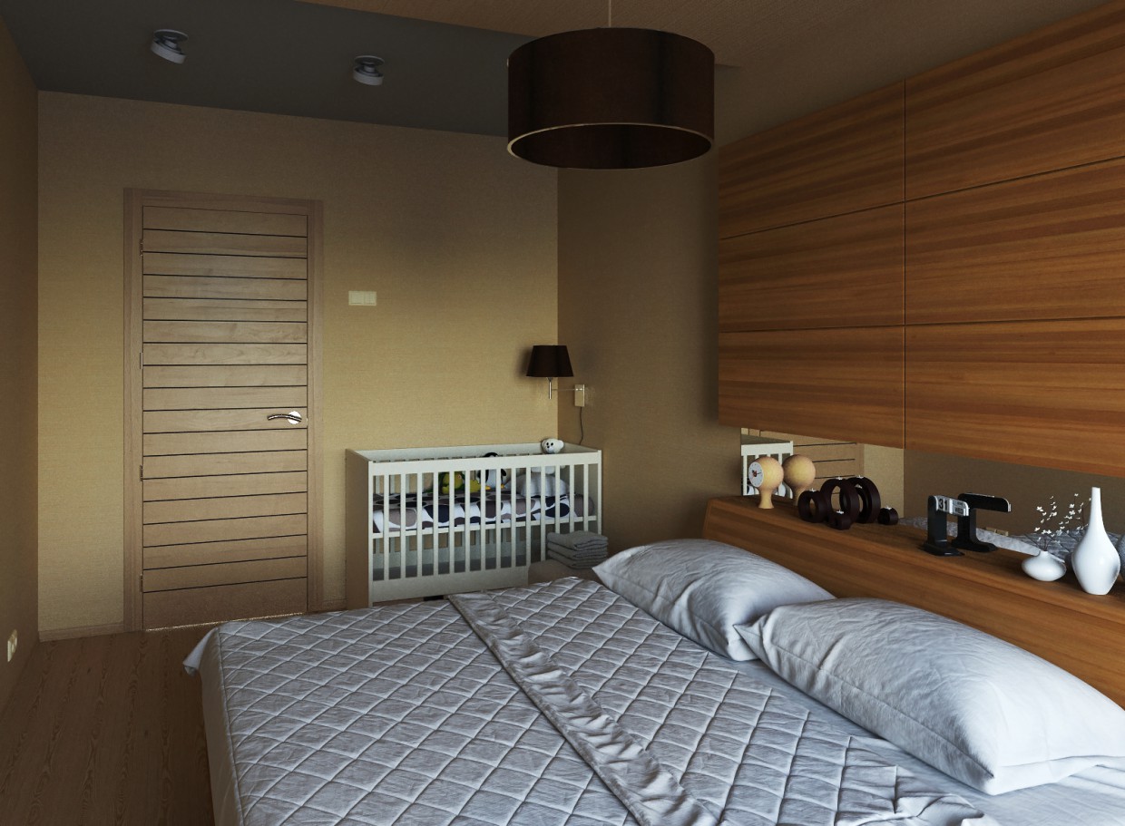 Chambre à coucher... dans 3d max corona render image