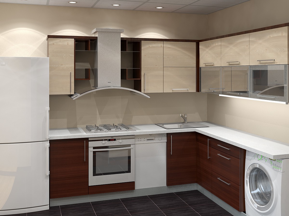 kitchenette in 3d max vray image